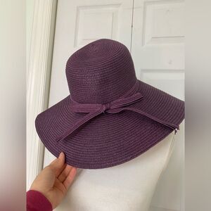 Y2K Aubergine Colored Sun Hat by Genuine Quality
